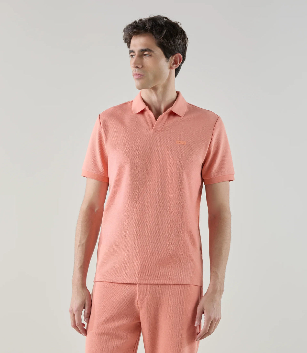Polo col ouvert orange - IZAC