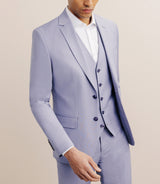 Costume 2 boutons laine majoritaire parme - IZAC