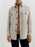 Veste casual col chemise beige - IZAC