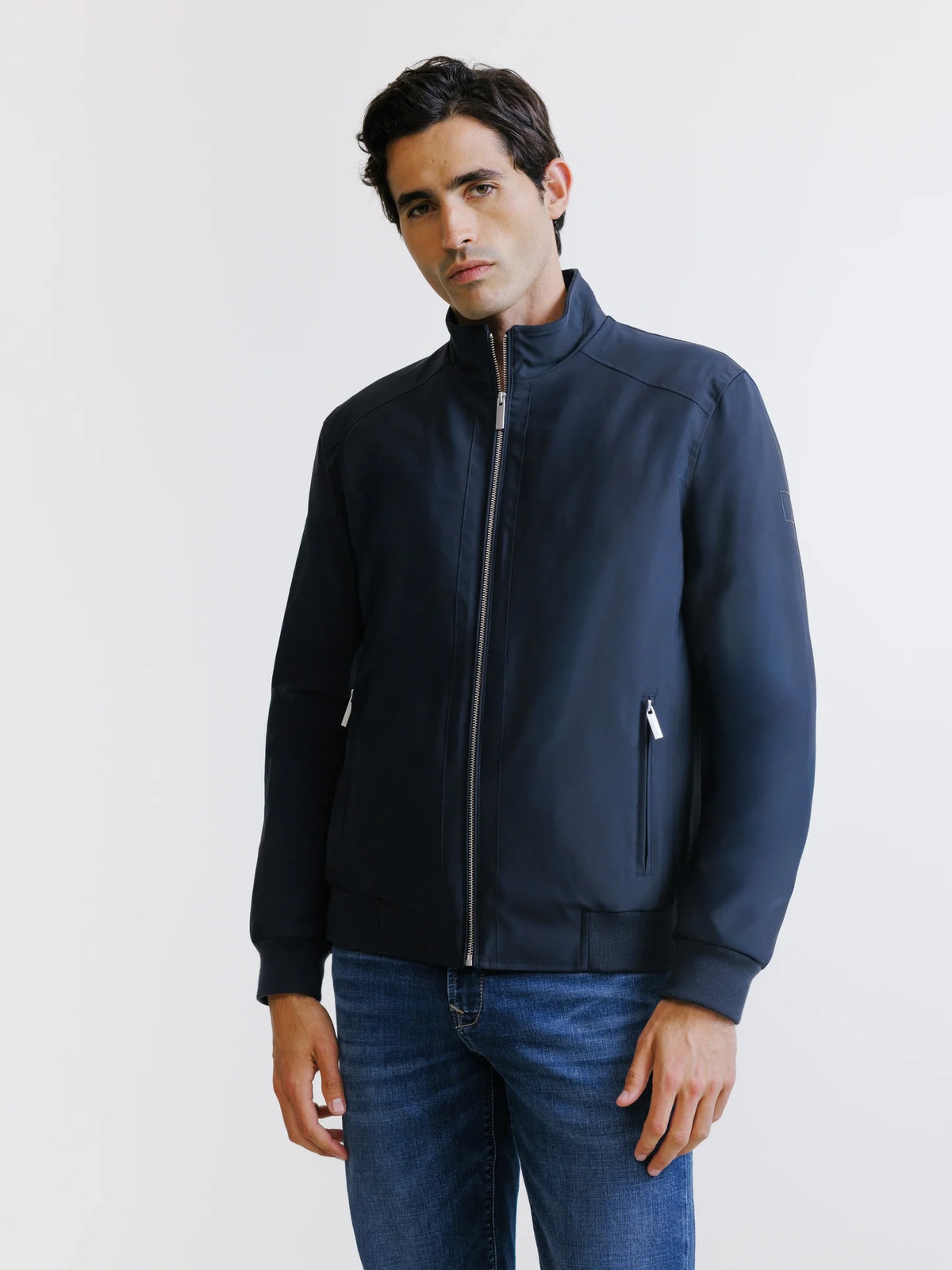 Blouson col montant marine - IZAC