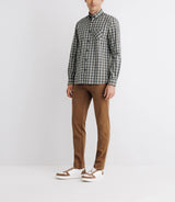 Chemise à petits carreaux beige - IZAC