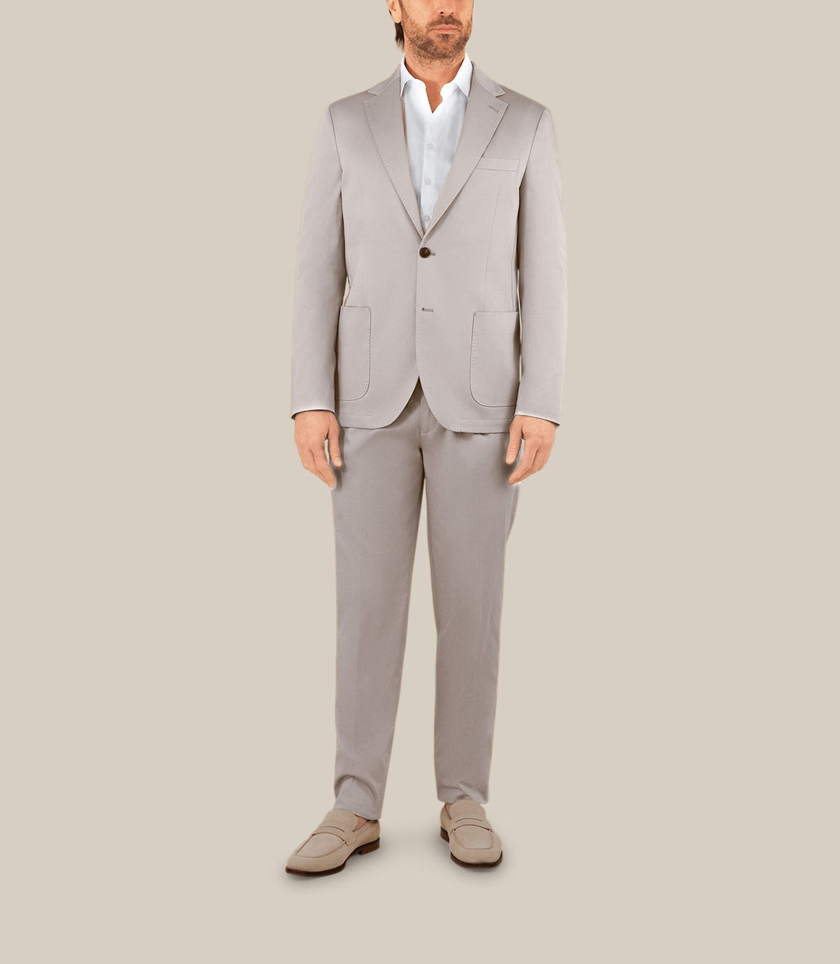 Veste ville en satin de coton beige - IZAC
