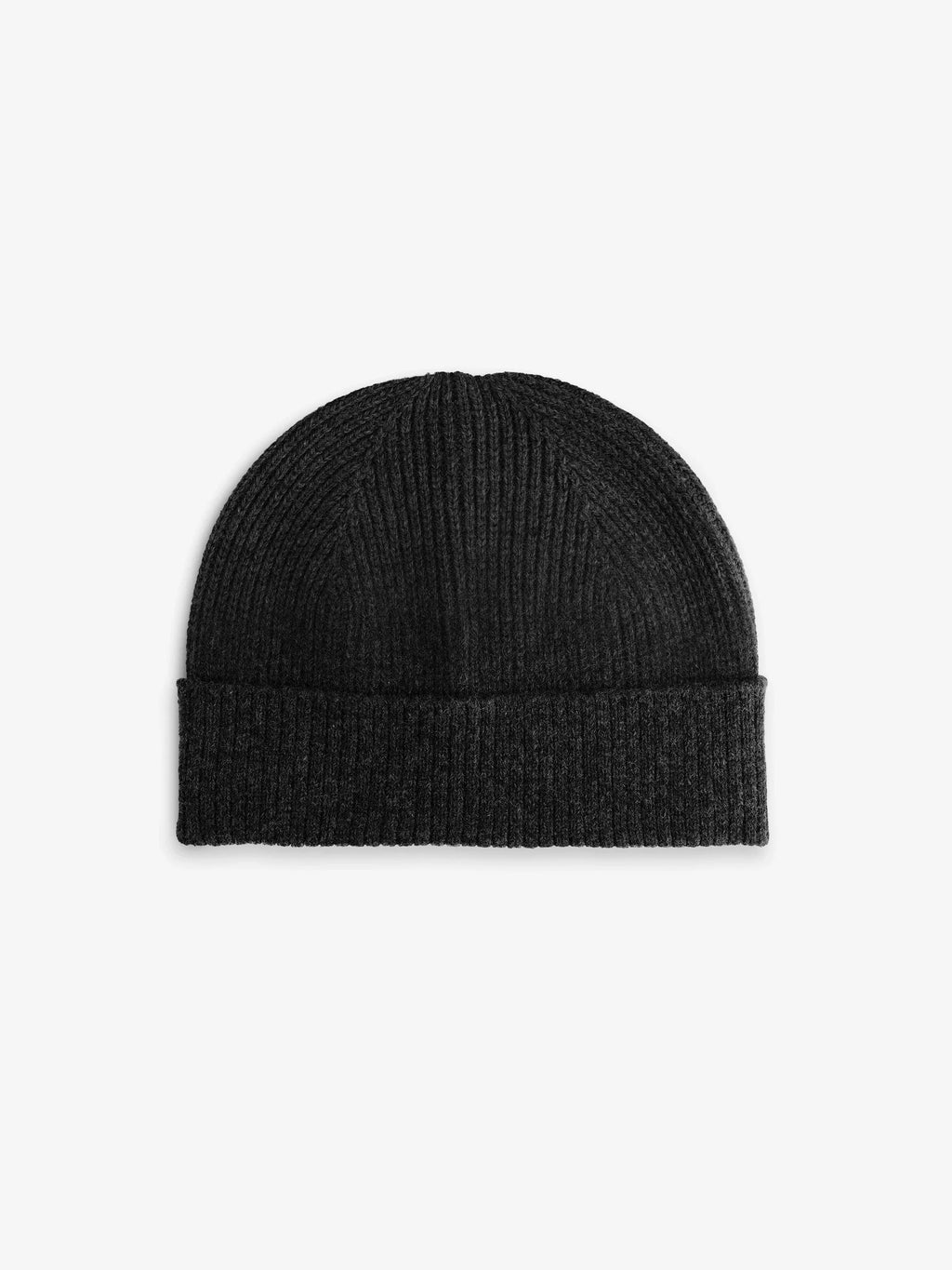 Bonnet en maille côtelée noire - IZAC