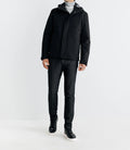 Parka courte avec col montant noir - IZAC