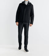 Parka courte avec col montant noir - IZAC
