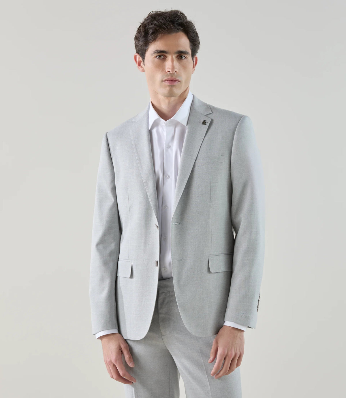 Costume 2 boutons gris clair - IZAC