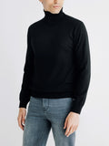 Pull col roulé noir - IZAC