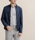 Blouson en suédine marine - IZAC