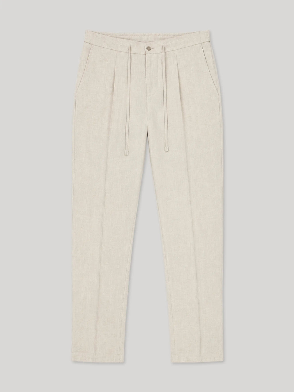 Pantalon ville 100% lin beige - IZAC