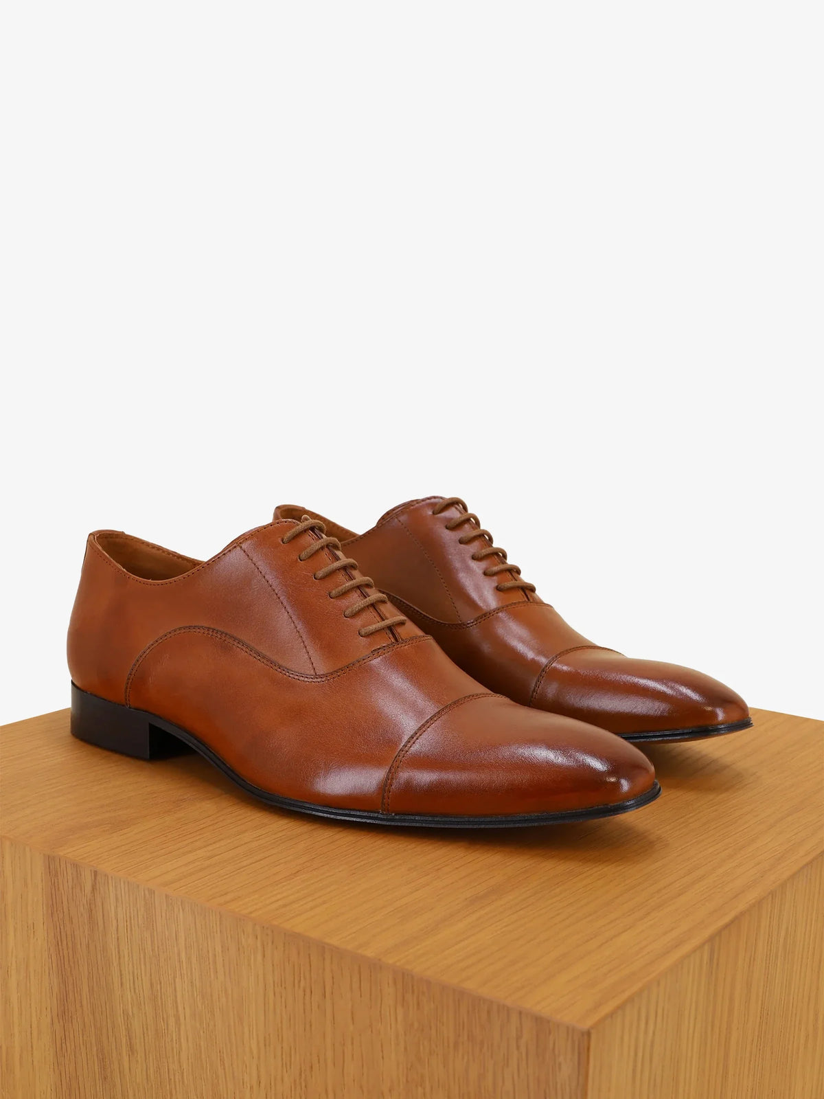 Richelieu en cuir marron - IZAC