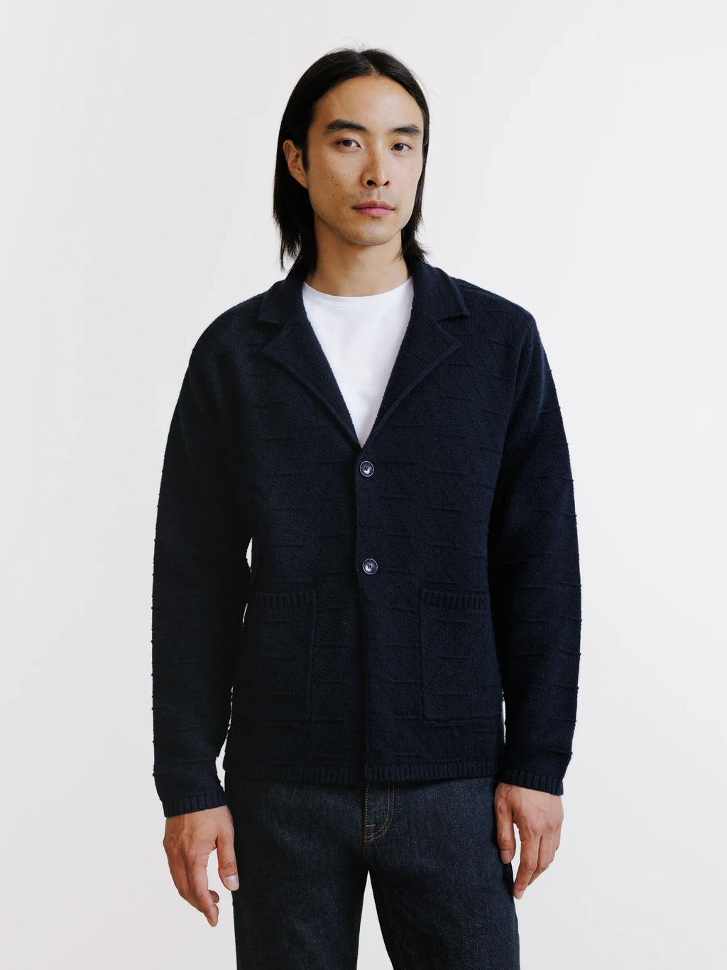 Gilet en maille marine - IZAC