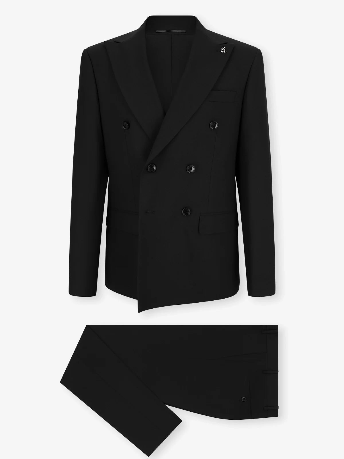 Costume croisé noir - IZAC