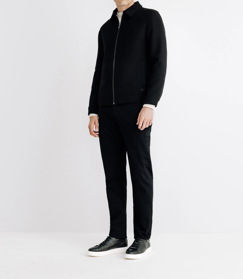 Blouson en laine noir - IZAC