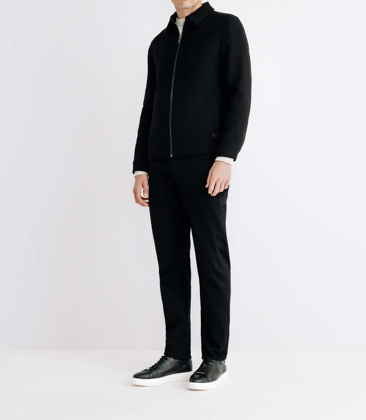 Blouson en laine noir - IZAC
