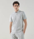 Polo col ouvert gris chiné - IZAC