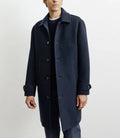 Manteau long droit marine - IZAC