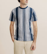 T-shirt manches courtes rayé marine - IZAC