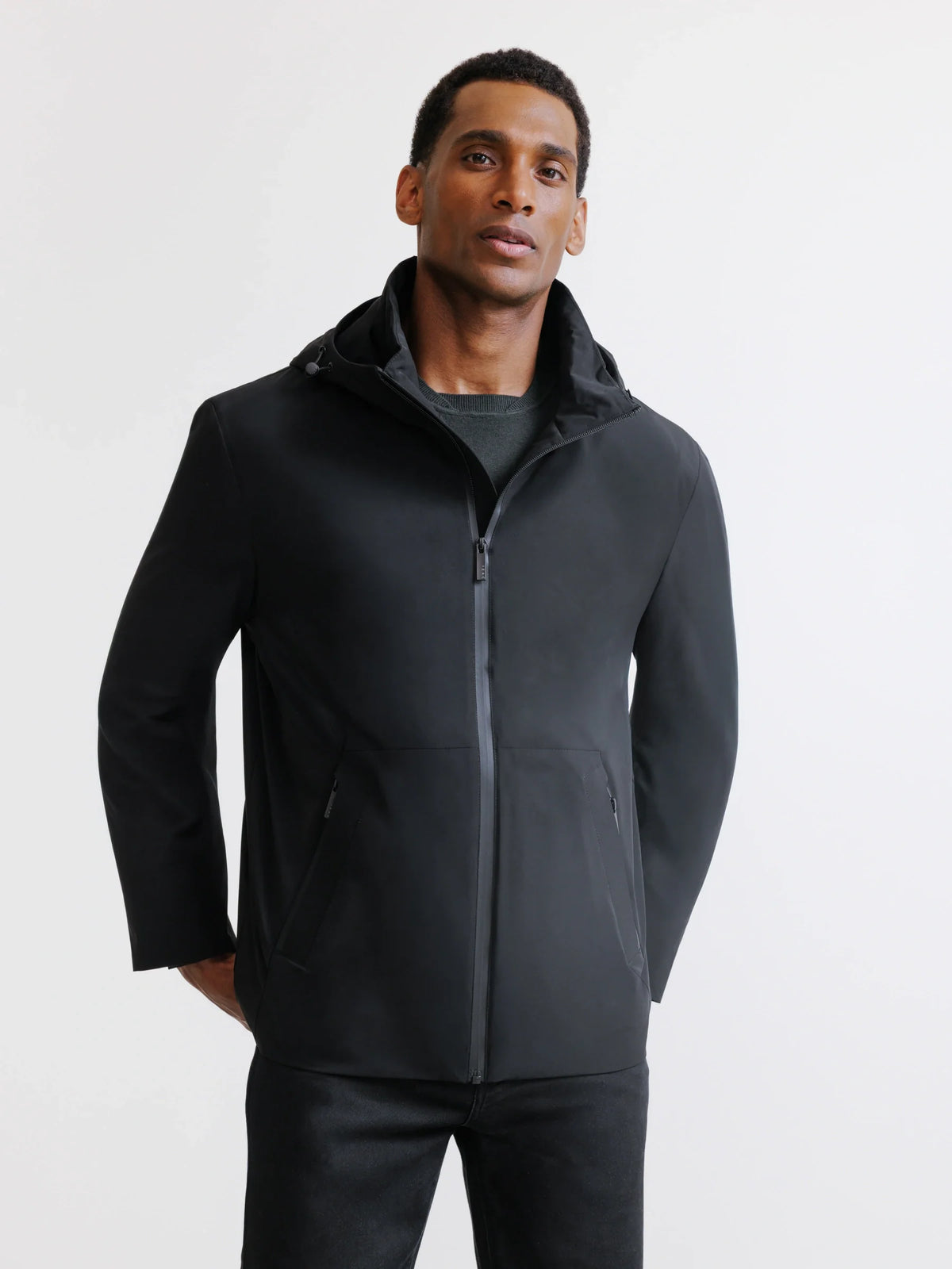 Blouson à capuche noir - IZAC