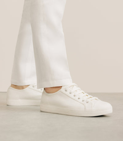 Chaussures baskets en toile écru - IZAC