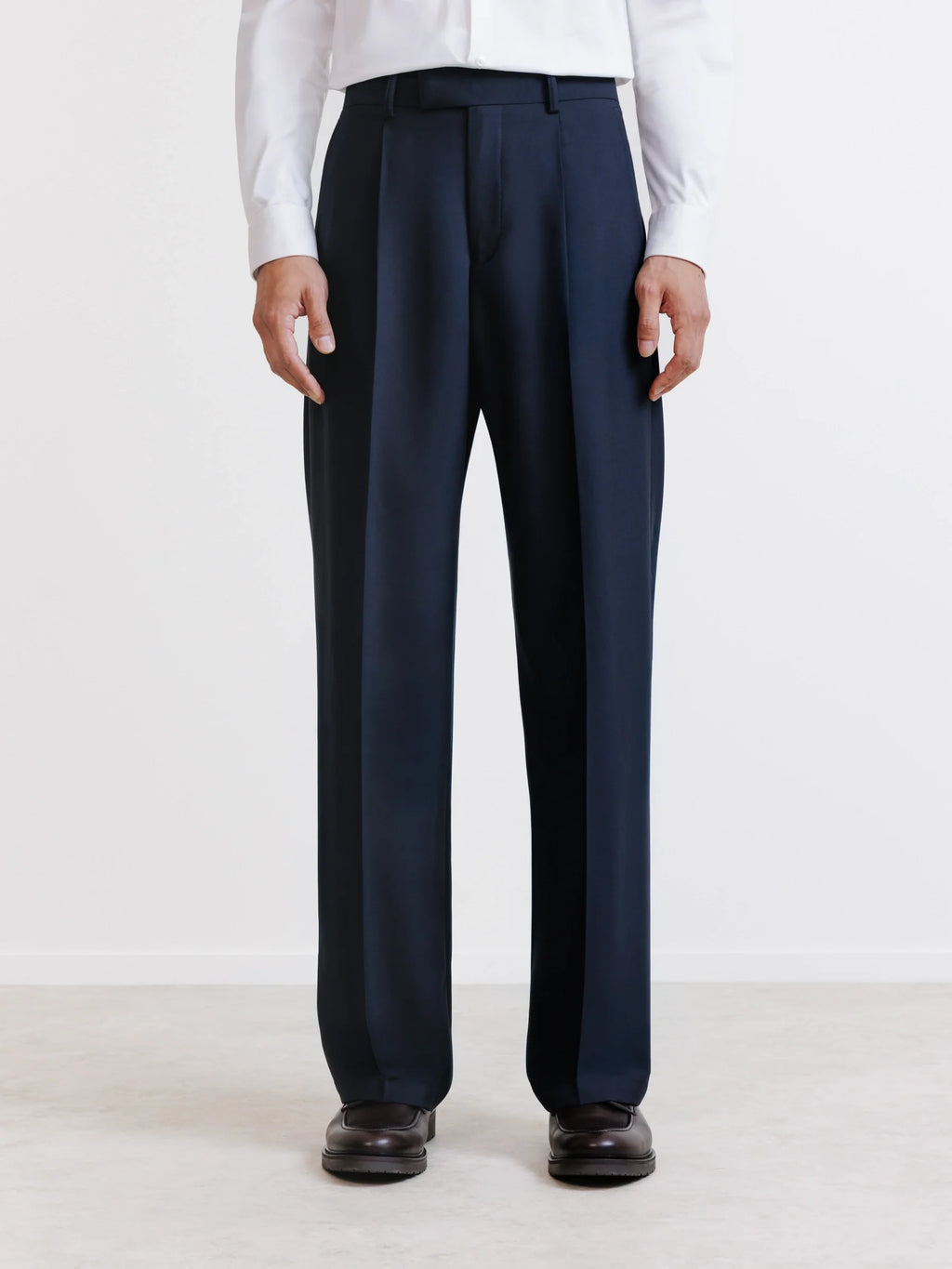 Pantalon taille haute marine - IZAC