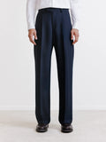 Pantalon taille haute marine - IZAC