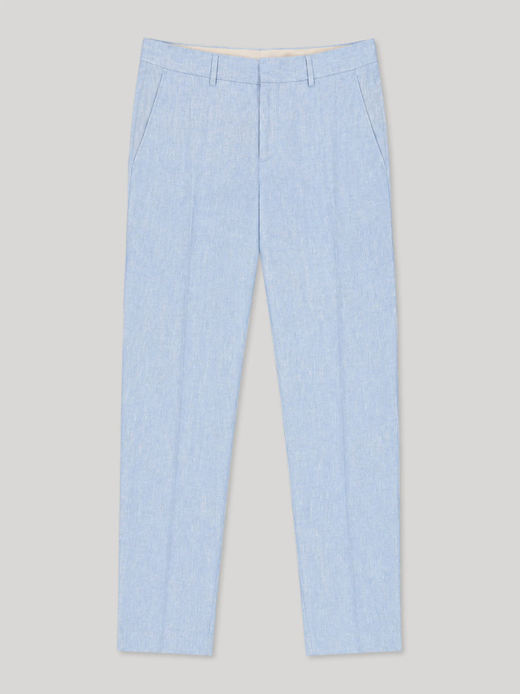 Pantalon ville 100% lin bleu ciel - IZAC
