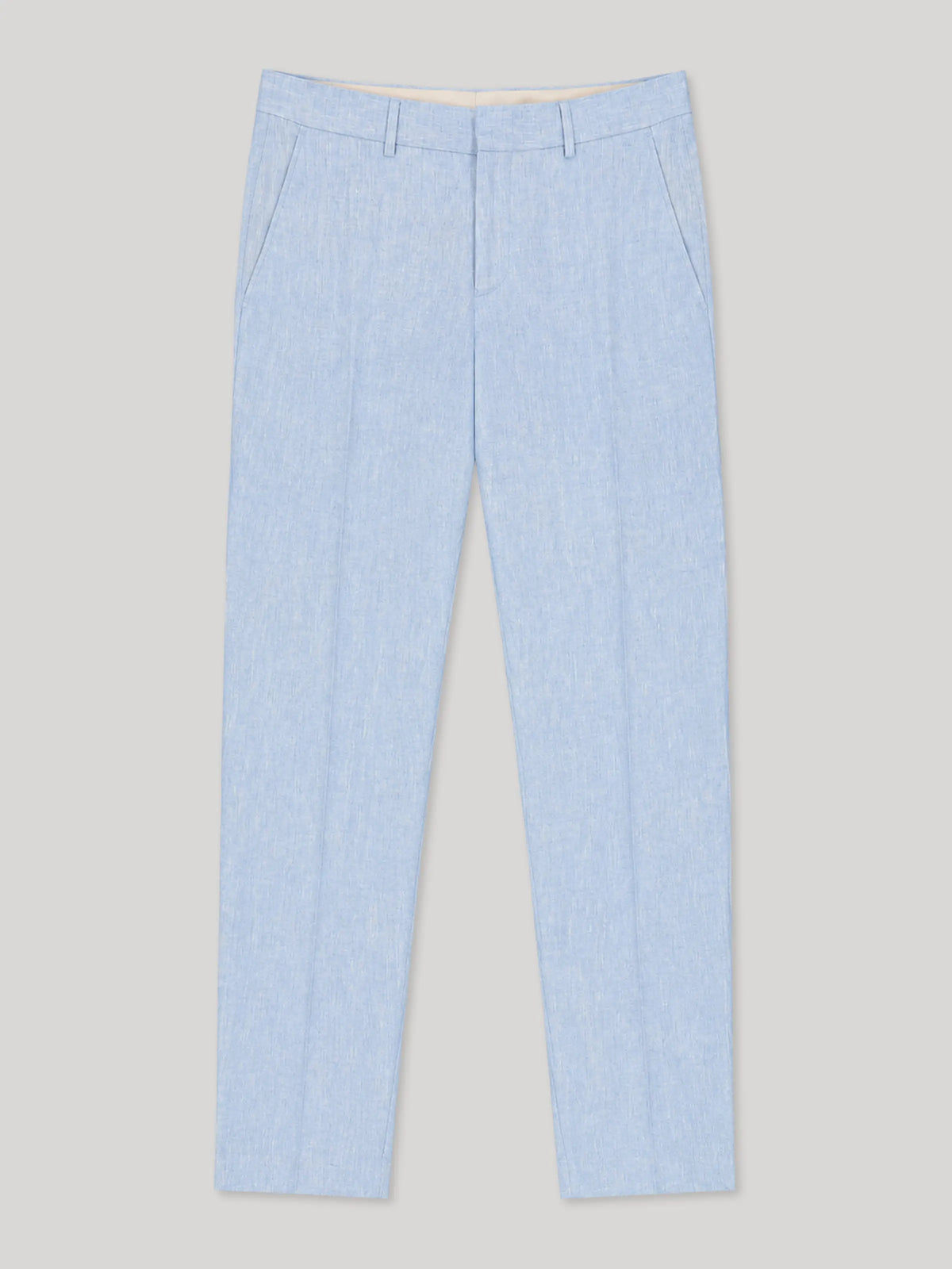 Pantalon ville 100% lin bleu ciel - IZAC