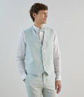 Gilet ville 100% lin vert d'eau - IZAC