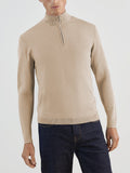 Pull col zip beige - IZAC