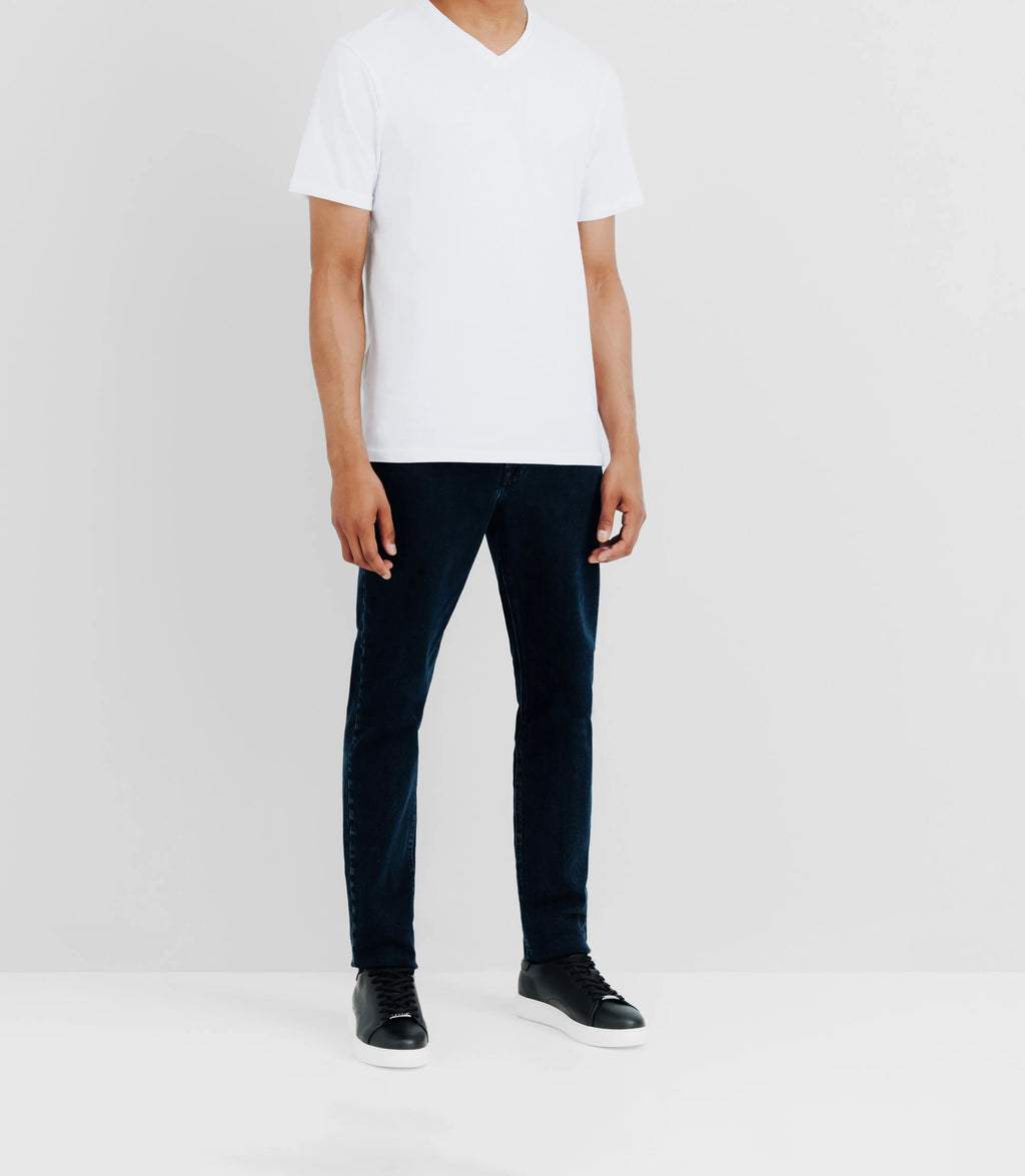T-shirt col V blanc - IZAC