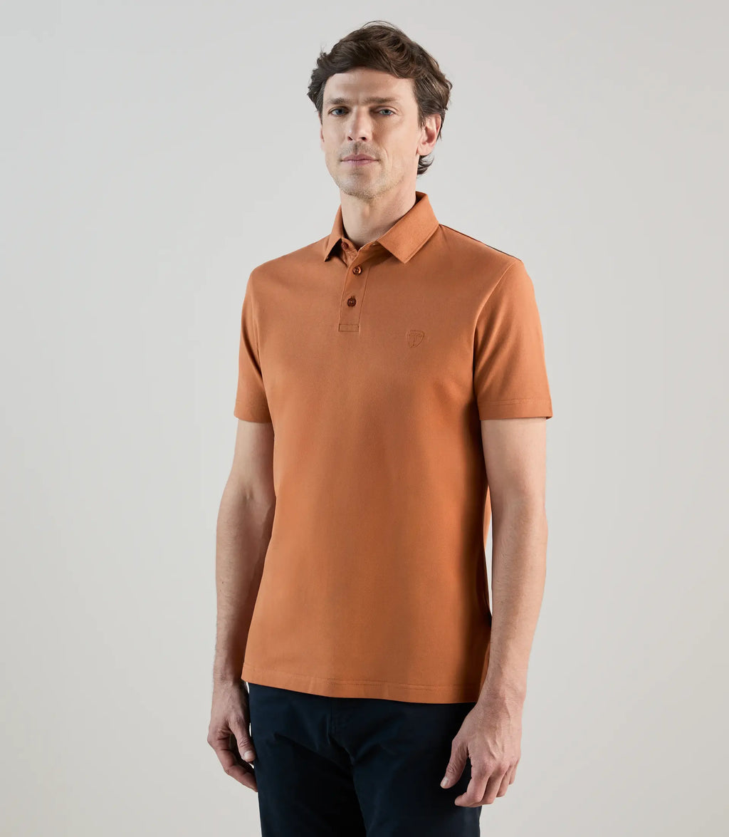 Polo piqué orange - IZAC