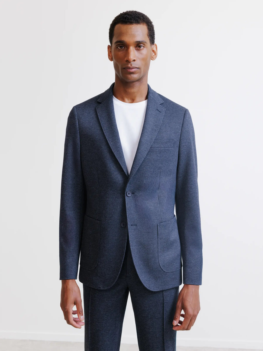 Veste ville en maille marine - IZAC