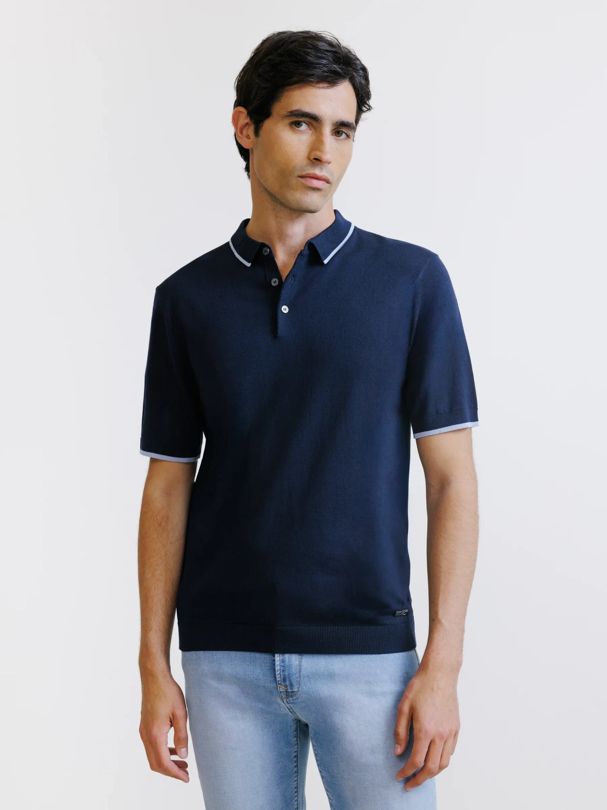 Polo en maille marine - IZAC