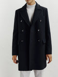 Manteau ville croisé noir - IZAC