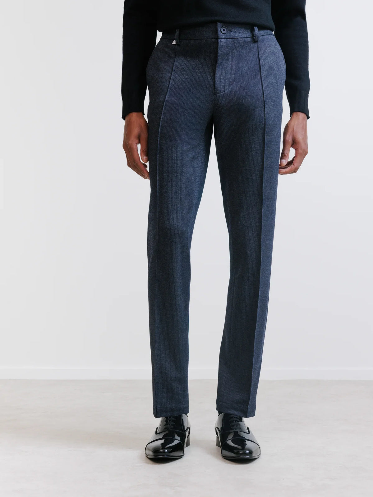 Pantalon ville en maille marine - IZAC