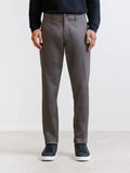 Pantalon coton stretch châtain - IZAC