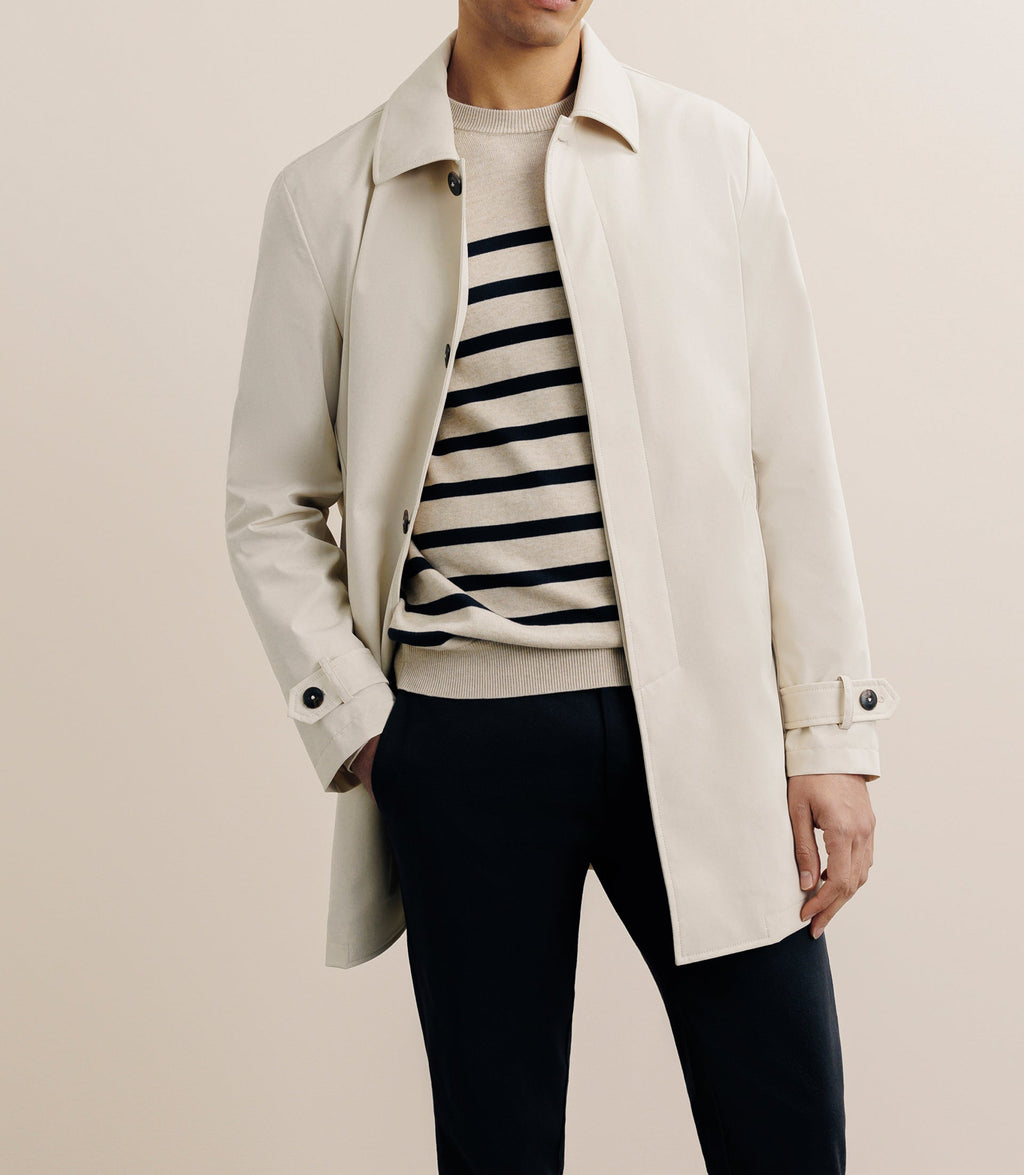 Manteau imperméable court beige - IZAC