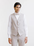Gilet ville en laine majoritaire beige - IZAC