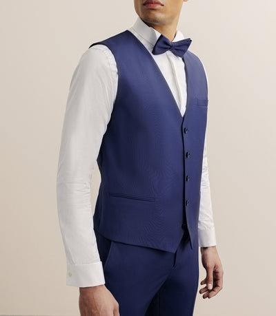 Gilet ville en laine majoritaire bleu - IZAC