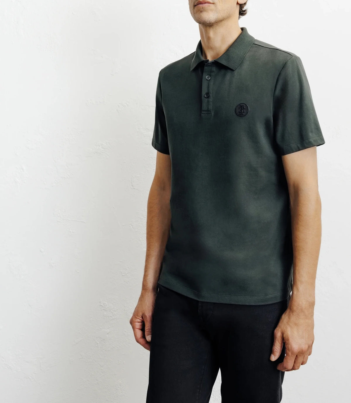 Polo boutonné kaki - IZAC