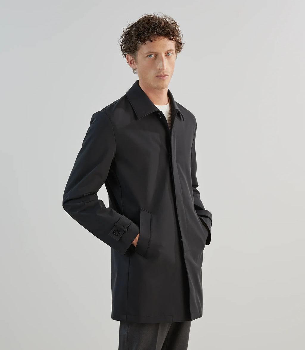 Manteau mi - long léger noir - IZAC