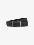 Ceinture en cuir nubuck noir - IZAC