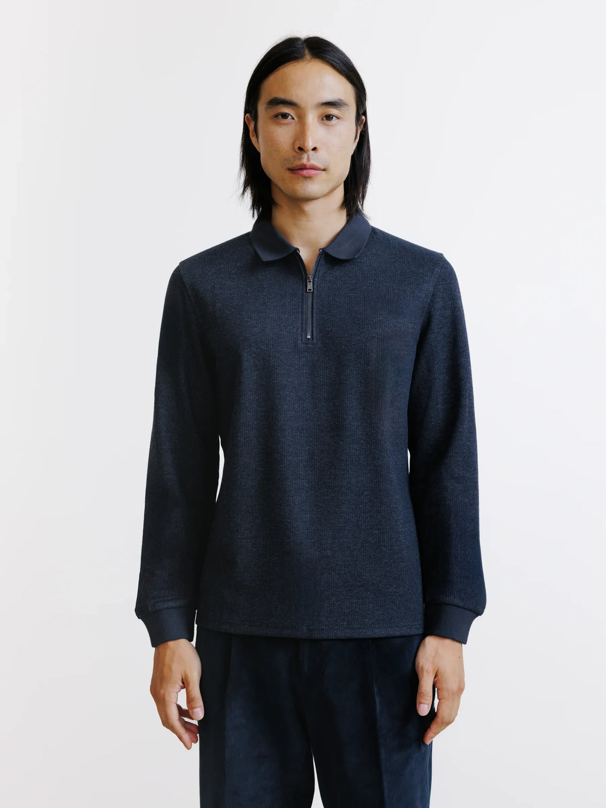 Polo zippé marine - IZAC