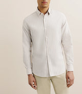 Chemise regular rayée beige - IZAC