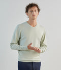 Pull col v vert clair - IZAC