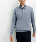 Pull col montant 100% cachemire indigo - IZAC