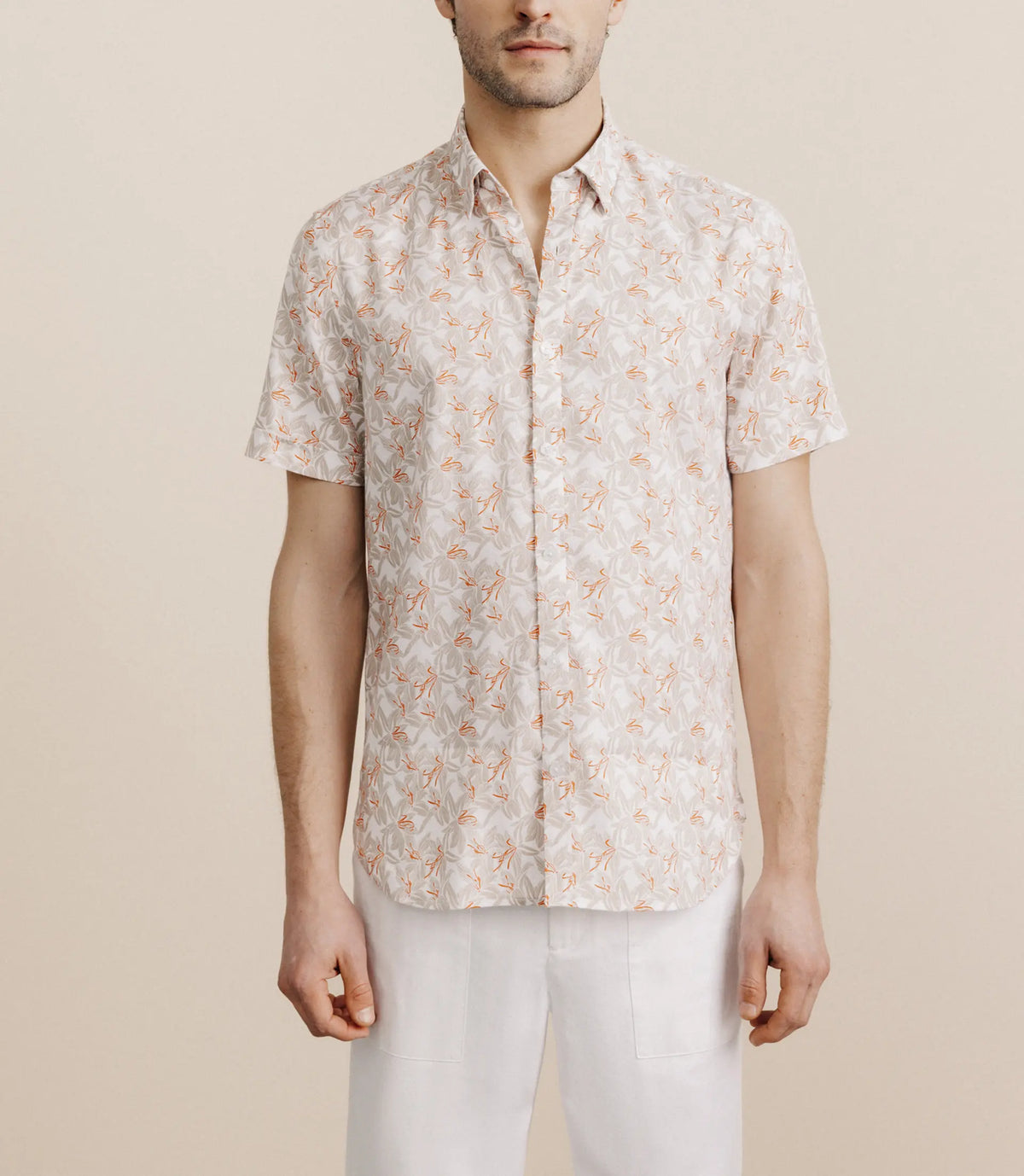 Chemise fantaisie beige - IZAC
