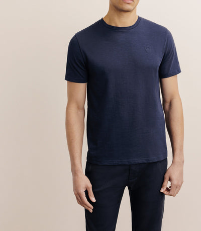 T-shirt col rond marine - IZAC