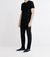 T-shirt col V noir - IZAC