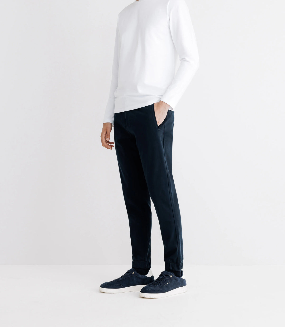 T-shirt en jersey manches longues blanc - IZAC